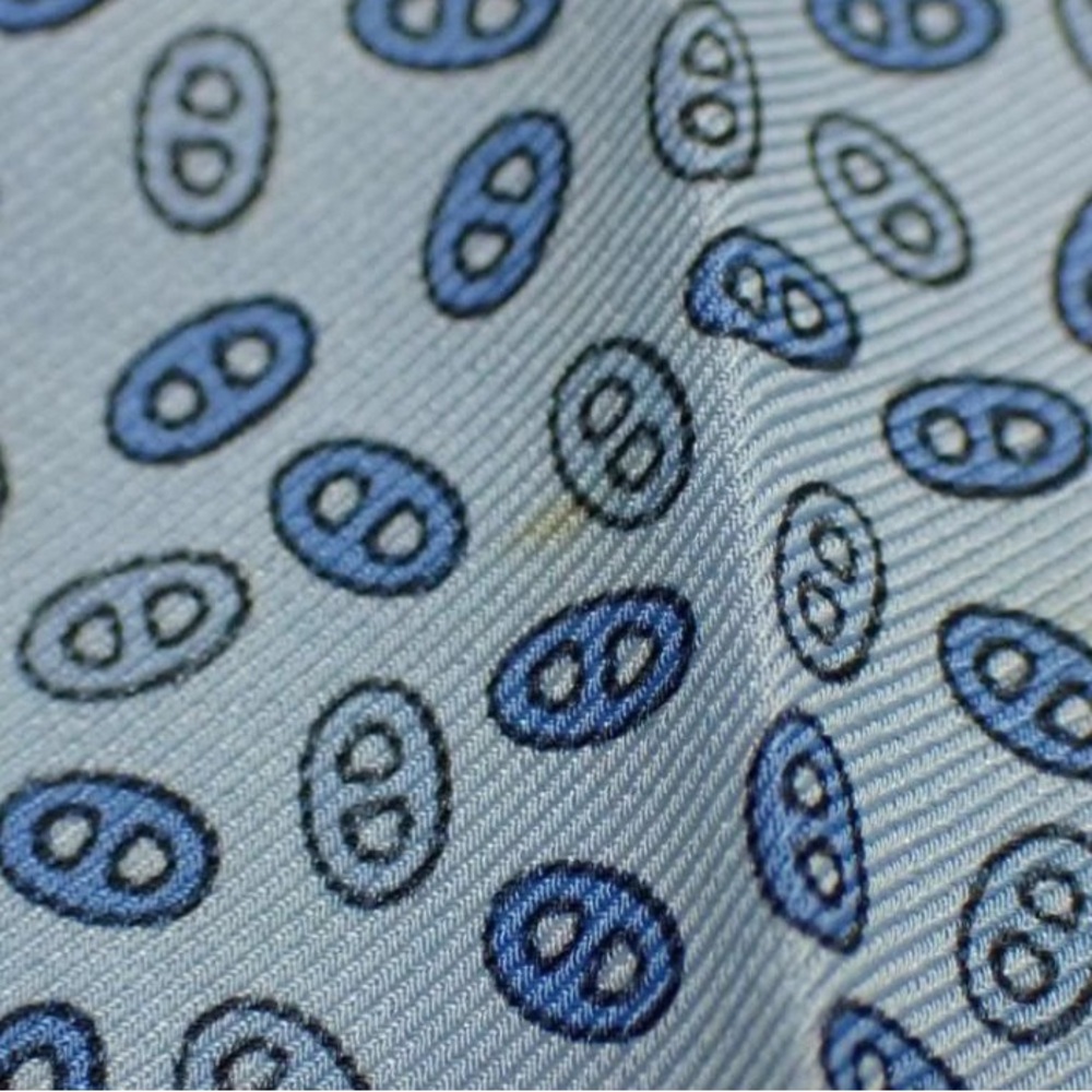 Hermes Sky Blue Patterned Scarf - image 3